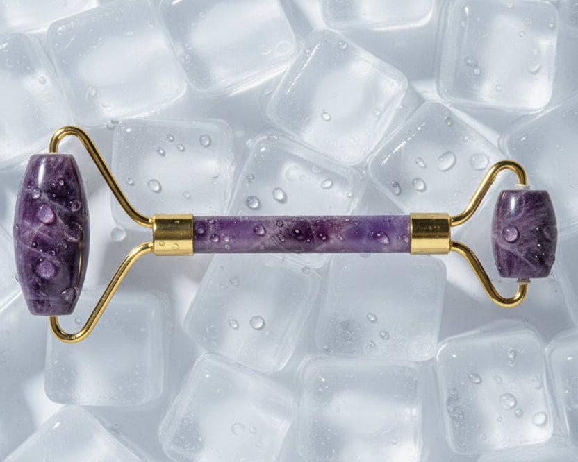 Amethyst Roller Set Heart Shaped Gua Sha Massager